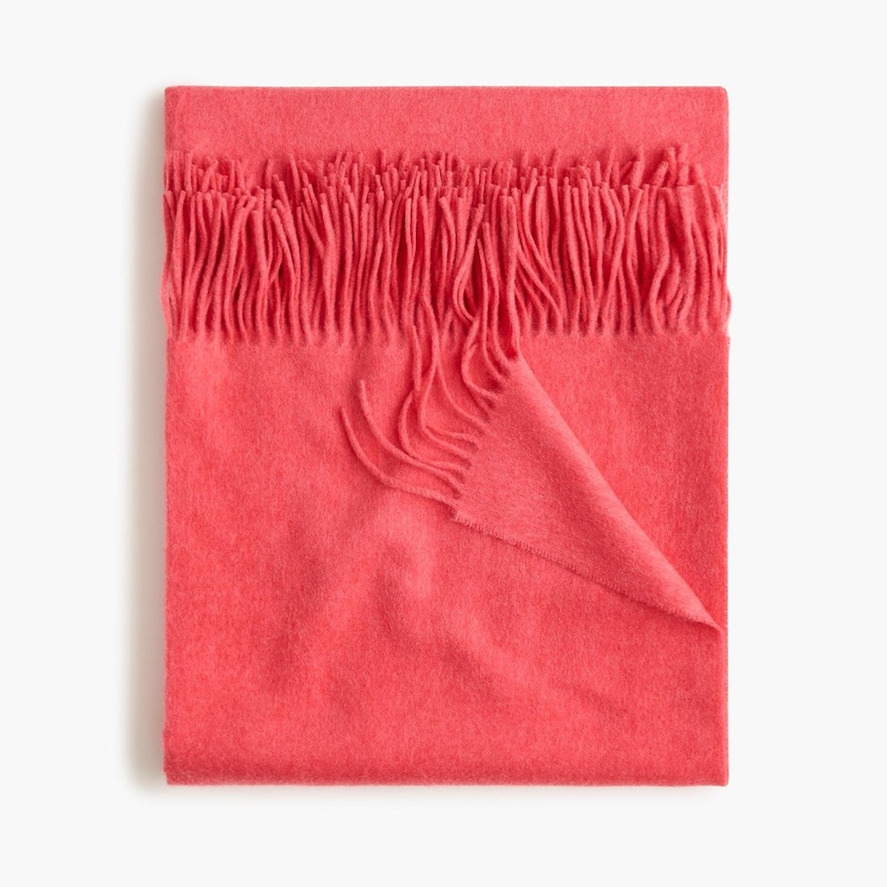 J.Crew Home 100% Cashmere Throw - Salmon